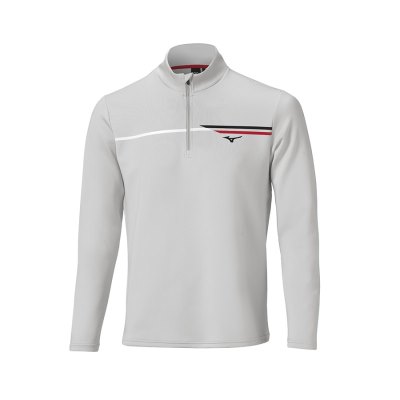 Camisa Mizuno Brze Tstripe 1/4 Zip Hombre Grises - Chile M403LMZDRS